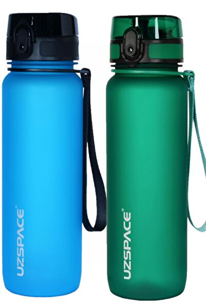 Uzspace مجموعة من قطعتين 800 مل - مقاس جديد - زجاجة مياه تريتان BPA بدون رائح...