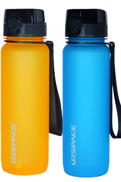 Uzspace مجموعة من قطعتين 800 مل - مقاس جديد - زجاجة مياه تريتان BPA بدون رائحة للتسرب