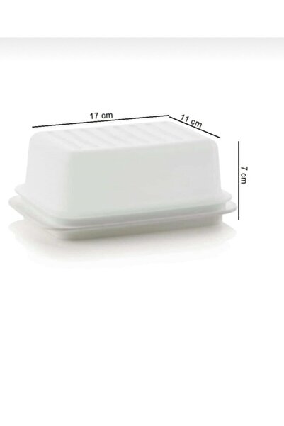 Tupperware Kapaklı Beyaz Tereyağlık