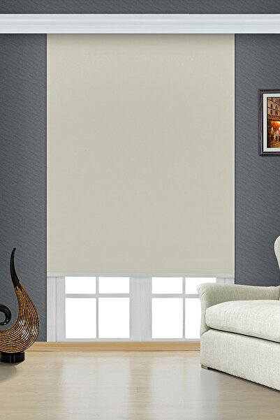 VOİLAGE Blackout Taç Stor Perde Ekru Renk