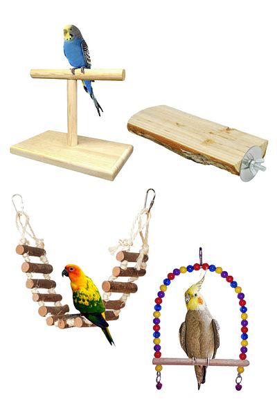 Alyones Mega Bird Toy Set Set of 4