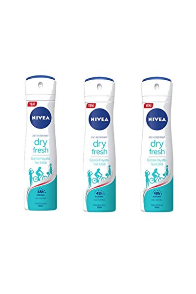 NIVEA Dry Fresh Deo Sprey 150ml X 3 Adet