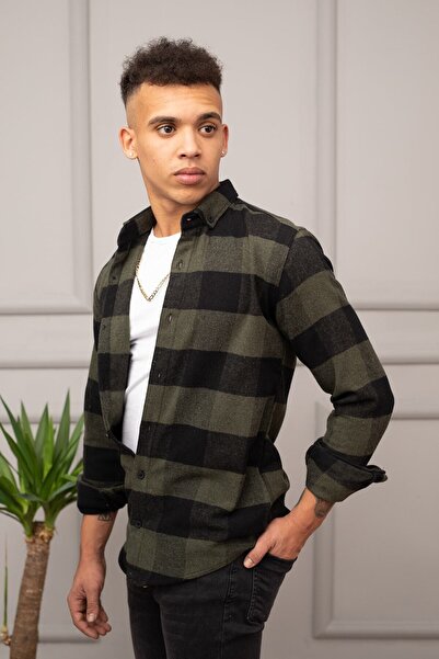 YNGMENCLASS New Season καρό βαμβακερό πουκάμισο ξυλοκόπο