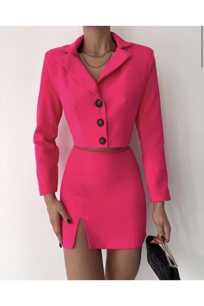 cn novembersun Set de fuste și jachete crop