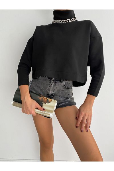 ladyzey Hanorac oversize cu mânecă liliac pentru damă