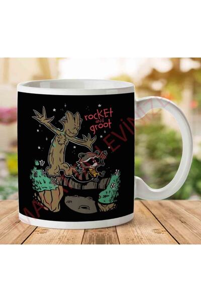 ART HEDİYE Guardians Of The Galaxy Rocket And Groot Two Sided Printed Mug