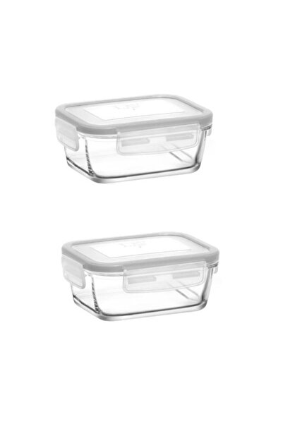 LAV Storage Container 2 Pieces Glass Locking Storage Container Frs237 400cc W...