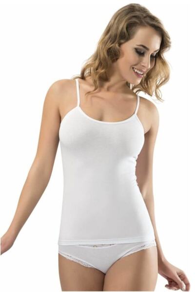 Bestin 2-пакетний комплект білих бамбукових тонких бретелей для жінок