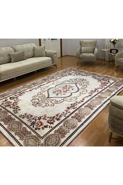 ALLGELSİN Husă de covor elastică cu detalii florale Husă decorativă de covor