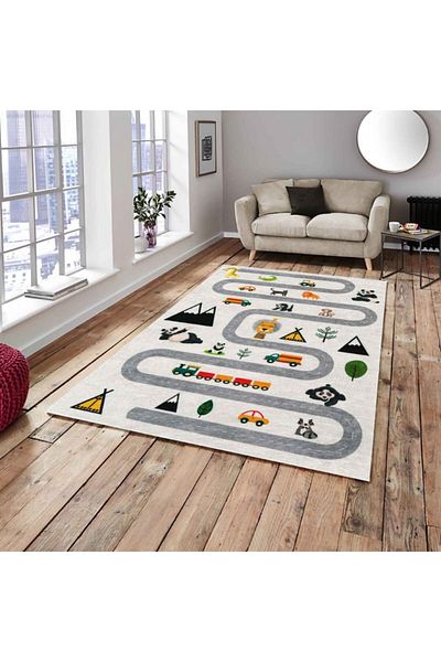 ALLGELSİN Children's Room All-round Elastic Carpet Cover Decorative Carpet Cover