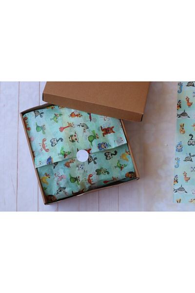 demontecraft Animals Patterned Plush Paper, Children's Patterned Plush Paper, 50x70cm 10 Pieces