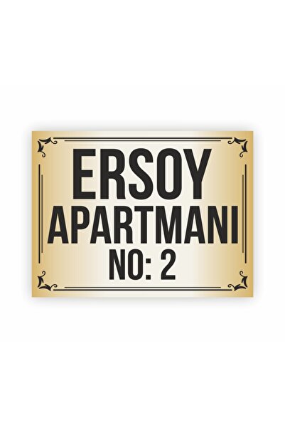 ORGANİZE BASKI MERKEZİ Apartman Tabelası