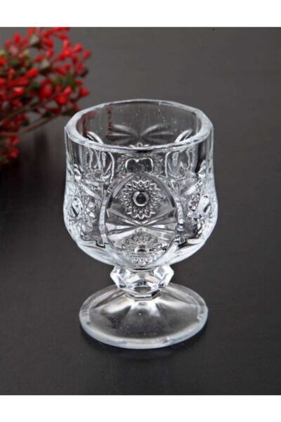 MZGN ELTA 6 Kişilik Kristal Kahve Yanı Su Ve Zemzem Bardağı