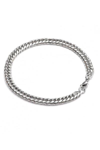 TREND COLLECTİON Balıksırtı Unisex Gümüş Çelik Bileklik