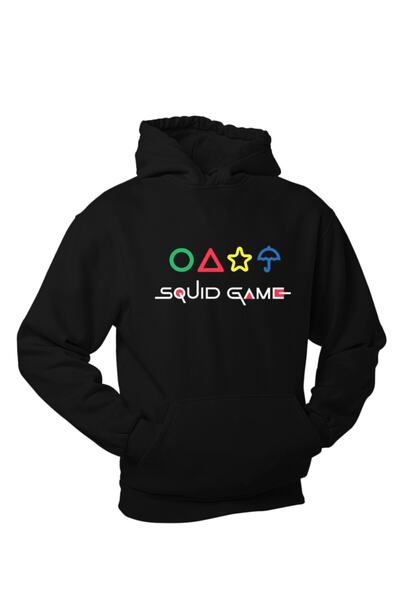 Raf Coll Crna Oversize kroj unisex majica za igru lignje Digitalna štampa pak...