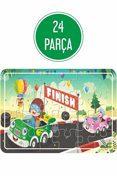 LİPYOS Araba Yarışı, Sevimli Hayvanlar, Deniz Canlıları, Evde Oyun Ahşap 4'lü Puzzle Seti