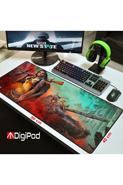 Digipod Gaming Mousepad Oyuncu Mouse Pad 90x40 Xxl Büyük Oyuncu Mousepad Kaymaz Taban 4mm Kalınlık
