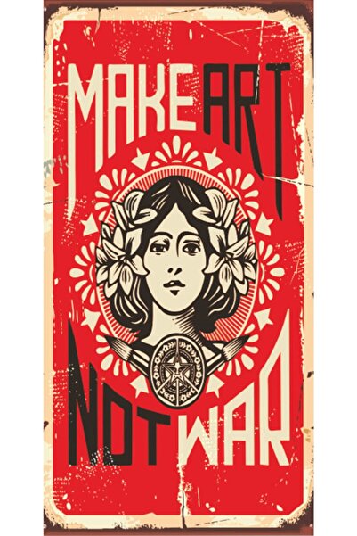 hediyeniburadabul Make Art - Ρετρό Ξύλινη Αφίσα – Ειδική Συλλογή – Hbb