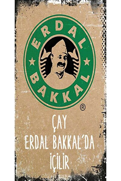 hediyeniburadabul Erdal Bakkal Ρετρό Ξύλινη Αφίσα – Ειδική Συλλογή-hbb