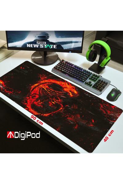 Digipod Gaming Mousepad Oyuncu Mouse Pad 90x40 Xxl Büyük Oyuncu Mouse Pad Kaymaz Taban 4mm Kalınlık