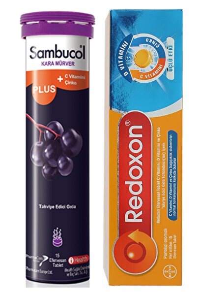 iHealt Sambucol Plus 15 Efervesan Tablet + Redoxon Üçlü Etki 15effervesan Tablet