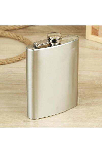 Gezginimport Stainless Steel Flask 8 oz (236 ml) Drink Whiskey Cognac Alcohol Bottle