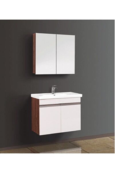 Genel Markalar Banyo Dolabı Seti 65 cm Oyma Kendinden Kulplu Kapak