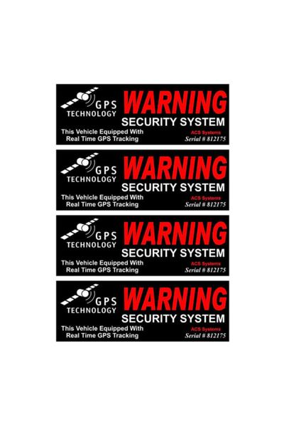 TSC 4x نظام تحديد المواقع تحذير نظام الأمن ملصق السيارة الترابط