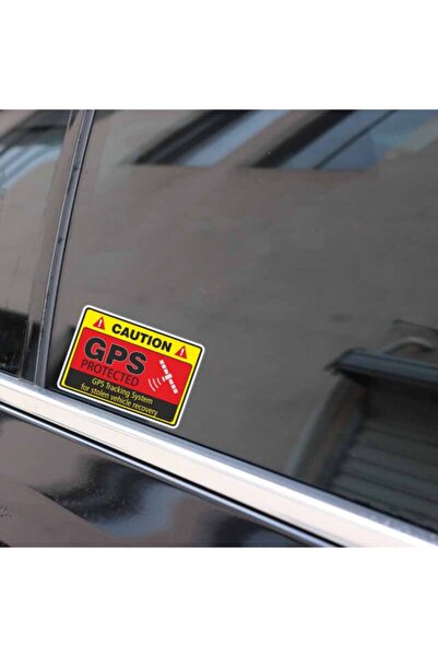 TSC 4x Uyarı Araba Sticker Dikkat Gps Takip Sistemi Etiketi