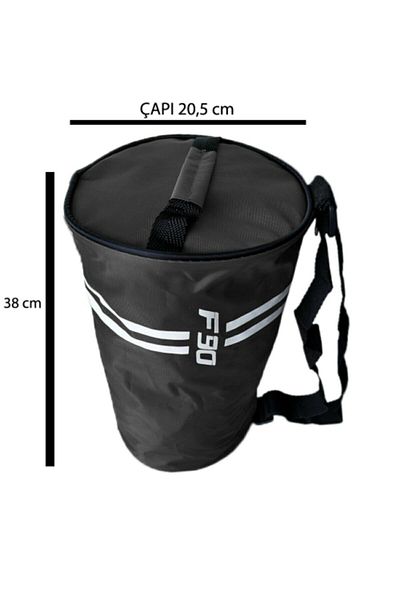 barberri Αθλητική τσάντα Cylinder Grey με λουράκι χεριού και ώμου Μίνι μέγεθος 38x20 cm
