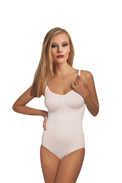 NBB Women's White Seamless Snap Body