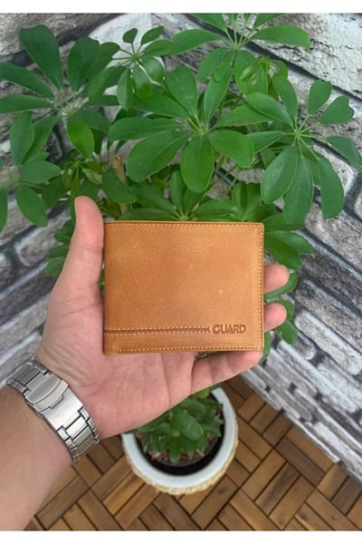 GUARD Yellow Classic Leather Men's Wallet - Antique