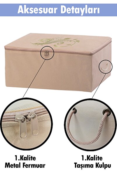 umbellatum Hurç Organizer Saklama Çantası 4 Adet 64x41x35 Cm Ve 1 Elbise Kılıfı 5'li Set