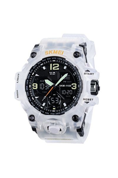 Skmei White Sport Style Digital Analog Men Wrist Watch 1155