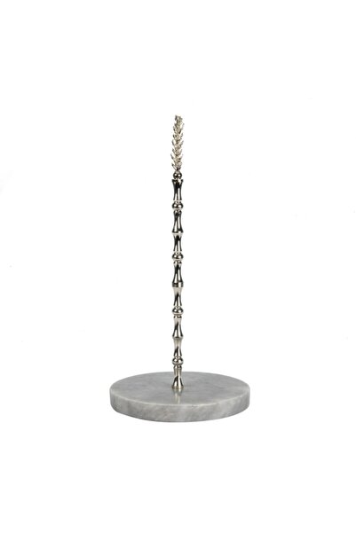 marandmore Γκρι Μαρμάρινο Θήκη για Πετσέτα Gingko - Ασημί Χρώμα