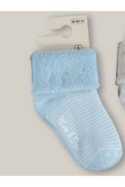 Biorganic Non-Slip Socks - - Blue - 18-24 Months - 68354-23317