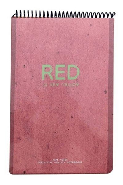 Gıpta New Notes Red Is New Yellow Spiral Hard Cover 100 Sheets 17x24 Unlined