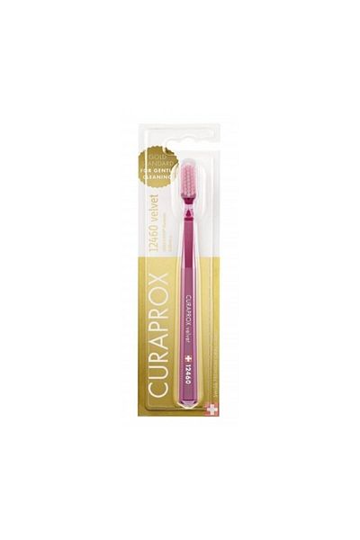 Curaprox 12460 Velvet Toothbrush - Red-pink