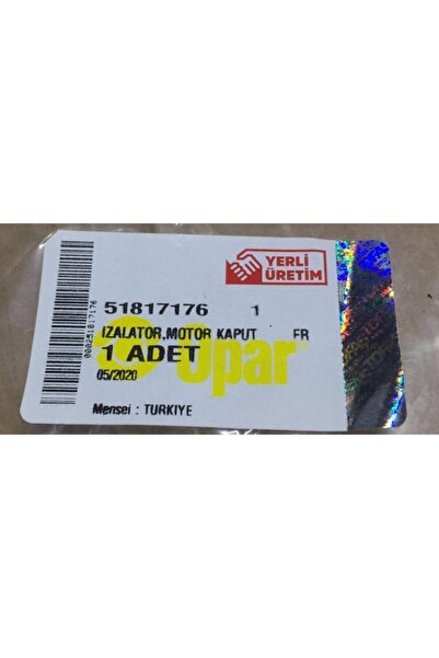 OEM Fiat Fiorino Kaput Ses Izalatörü (kaput Keçesi) 2007-2016 51817176