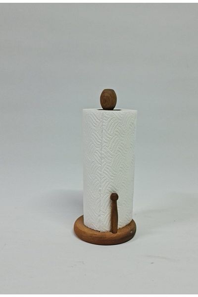 Mavienerji Decorative Wooden Paper Towel Holder Wooden Napkin Holder Table Countertop Towel Holder