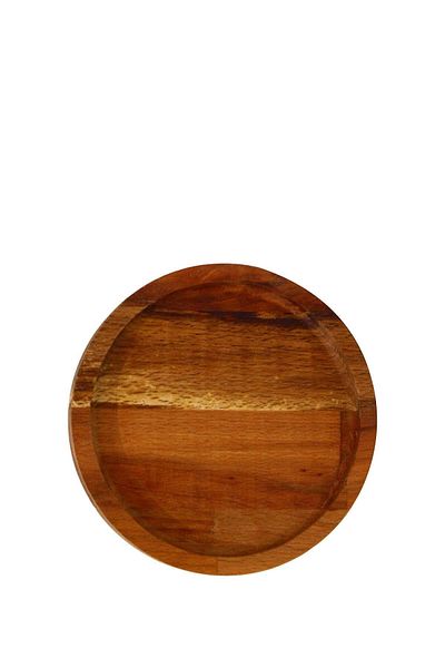 Raven Home Studio Solid Wooden Snack Bowl - Breakfast - Coffee - Fruit Presentation Plate Plate Natural