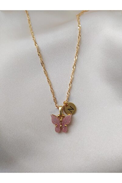 Asia by Leuvoié N Harfli Pembe Kelebek Kolye