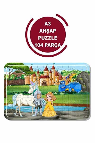 LİPYOS Prenses Ve Prenses A3 104 Parça Puzzle, Oyuncak, Yapboz