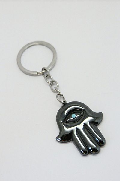 Argentum Look Fatma's Hematite Stone Hand Keychain - Al-Kc0008