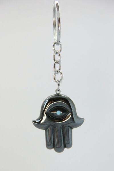 Argentum Look Fatma's Hematite Stone Hand Keychain - Al-Kc0008