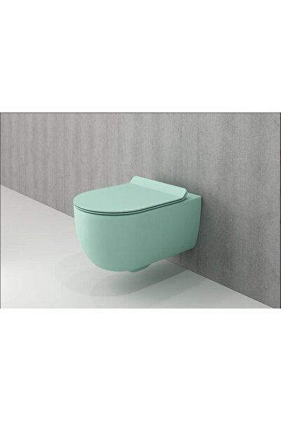 Bocchi V-Tondo Rımless Asma Klozet Mat Mint Yeşil 1416-033-0128 Kapak Hariç