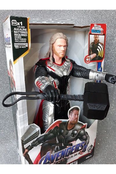 AVENGERS زي Thor Endgame الجديد مقاس 28 سم - لعبة أكشن كبيرة الحجم مع صوت