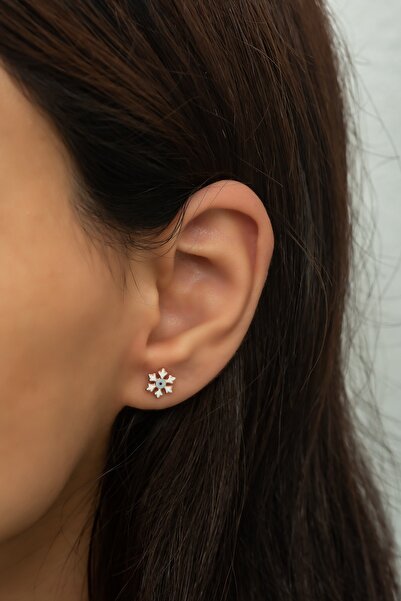 Nereze 925 Ayar Gümüş Minimal Mineli Kartanesi Küpe