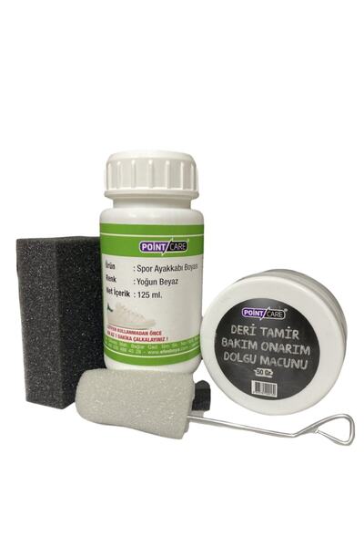 Point Care 3'lü Set Beyaz Mont, Direksiyon, Döşeme, Ayakkabı, Deri Boyası + T...