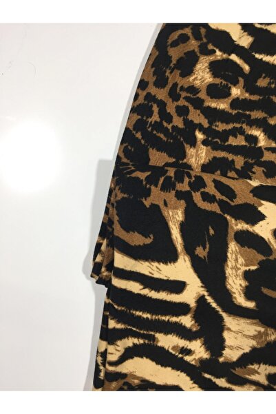 Altınay Leopard Patterned Pocket Suede Winter Pajama Bottoms 2021-s10